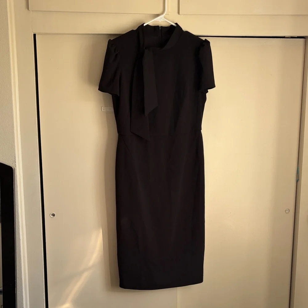 Maggy London Classic Black Midi Dress - Picture 2 of 11